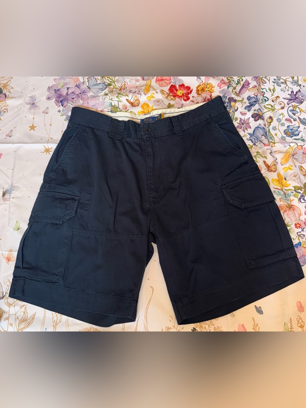 Navy Polo Ralph Lauren Cargo Shorts 10” Men’s 38 100% cotton